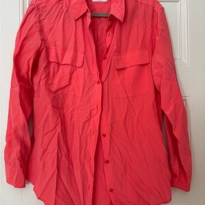 Equipment Bright Coral Blouse